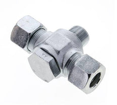 16S & M22x1.5 Zink plated Steel Tee Swivel Joint Cutting Fitting with Male Threads 400 bar ISO 8434-1