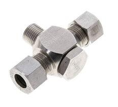 12L & M16x1.5 Stainless Steel Tee Swivel Joint Cutting Fitting with Male Threads 315 bar ISO 8434-1