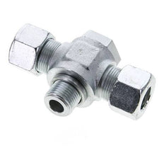 16S & G1/2'' Zink plated Steel Tee Swivel Joint Cutting Fitting with Male Threads 400 bar ISO 8434-1