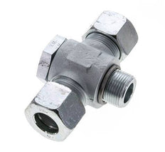 20S & G3/4'' Zink plated Steel Tee Swivel Joint Cutting Fitting with Male Threads 400 bar ISO 8434-1