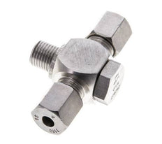 6S & G1/4'' Stainless Steel Tee Swivel Joint Cutting Fitting with Male Threads 400 bar ISO 8434-1