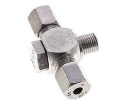 6S & G1/4'' Stainless Steel Tee Swivel Joint Cutting Fitting with Male Threads 400 bar ISO 8434-1