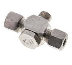 10S & G3/8'' Stainless Steel Tee Swivel Joint Cutting Fitting with Male Threads 400 bar ISO 8434-1