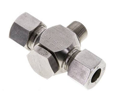 12S & G3/8'' Stainless Steel Tee Swivel Joint Cutting Fitting with Male Threads 400 bar ISO 8434-1