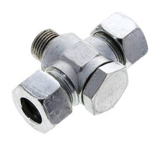 18L & G1/2'' Zink plated Steel Tee Swivel Joint Cutting Fitting with Male Threads 315 bar NBR ISO 8434-1