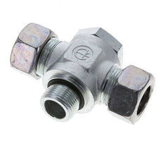 22L & G3/4'' Zink plated Steel Tee Swivel Joint Cutting Fitting with Male Threads 160 bar NBR ISO 8434-1