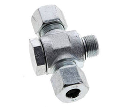 10S & G3/8'' Zink plated Steel Tee Swivel Joint Cutting Fitting with Male Threads 400 bar NBR ISO 8434-1