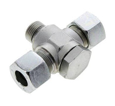 16S & G1/2'' Zink plated Steel Tee Swivel Joint Cutting Fitting with Male Threads 400 bar NBR ISO 8434-1