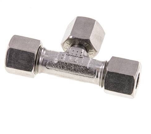 8L Stainless Steel T-Shape Tee Cutting Fitting with Swivel 315 bar Adjustable ISO 8434-1