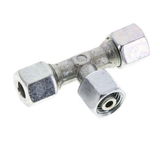 8L Verzinkt Stalen T-stuk Snijringkoppeling Draaidoorvoer 315bar NBR Verstelbaar ISO 8434-1