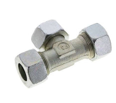 18L Zink plated Steel T-Shape Tee Cutting Fitting with Swivel 315 bar NBR Adjustable ISO 8434-1