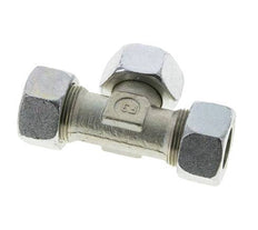 18L Zink plated Steel T-Shape Tee Cutting Fitting with Swivel 315 bar NBR Adjustable ISO 8434-1