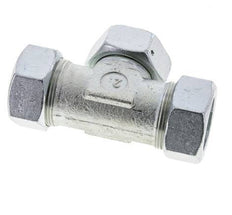 35L Zink plated Steel T-Shape Tee Cutting Fitting with Swivel 160 bar NBR Adjustable ISO 8434-1