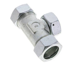 35L Zink plated Steel T-Shape Tee Cutting Fitting with Swivel 160 bar NBR Adjustable ISO 8434-1