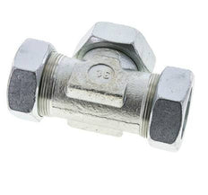 42L Zink plated Steel T-Shape Tee Cutting Fitting with Swivel 160 bar NBR Adjustable ISO 8434-1