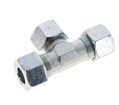 16S Zink plated Steel T-Shape Tee Cutting Fitting with Swivel 400 bar NBR Adjustable ISO 8434-1