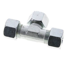16S Zink plated Steel T-Shape Tee Cutting Fitting with Swivel 400 bar NBR Adjustable ISO 8434-1