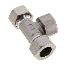 22L Stainless Steel T-Shape Tee Cutting Fitting with Swivel 160 bar FKM Adjustable ISO 8434-1