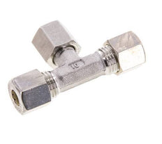 8L RVS T-stuk Knelfitting Draaidoorvoer 315bar FKM Verstelbaar ISO 8434-1