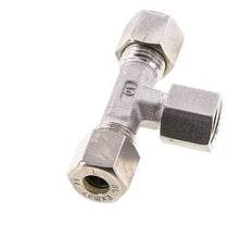 8L RVS T-stuk Knelfitting Draaidoorvoer 315bar FKM Verstelbaar ISO 8434-1