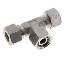 15L RVS T-stuk Knelfitting Draaidoorvoer 315bar FKM Verstelbaar ISO 8434-1