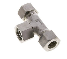 15L RVS T-stuk Knelfitting Draaidoorvoer 315bar FKM Verstelbaar ISO 8434-1