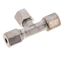 6S Stainless Steel T-Shape Tee Compression Fitting with Swivel 500 bar FKM Adjustable ISO 8434-1