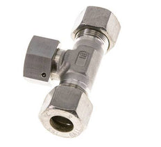 16S RVS T-stuk Knelfitting Draaidoorvoer 400bar FKM Verstelbaar ISO 8434-1