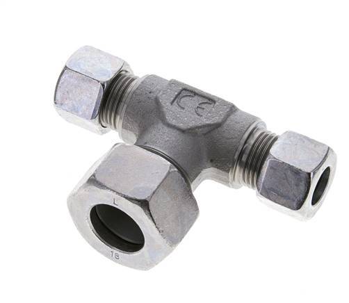 12L & 18L Zink plated Steel T-Shape Tee Cutting Fitting 315 bar ISO 8434-1