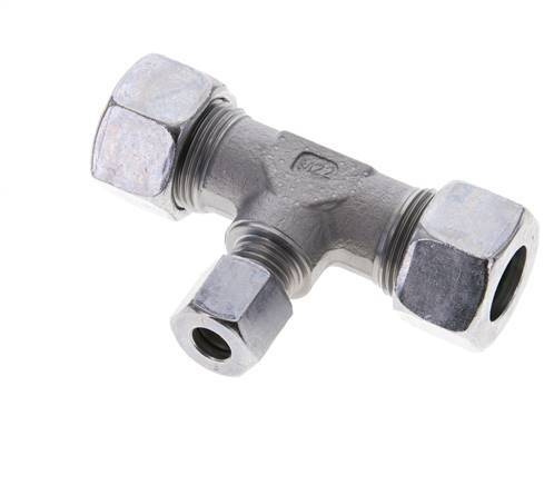 8L & 15L Zink plated Steel T-Shape Tee Cutting Fitting 315 bar ISO 8434-1