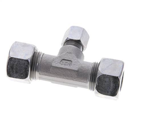 8L & 15L Zink plated Steel T-Shape Tee Cutting Fitting 315 bar ISO 8434-1