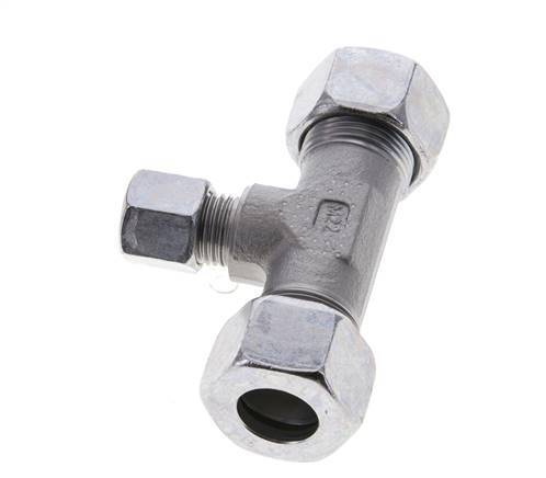 8L & 15L Zink plated Steel T-Shape Tee Cutting Fitting 315 bar ISO 8434-1