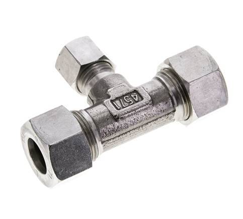 10L & 15L Stainless Steel T-Shape Tee Cutting Fitting 315 bar ISO 8434-1