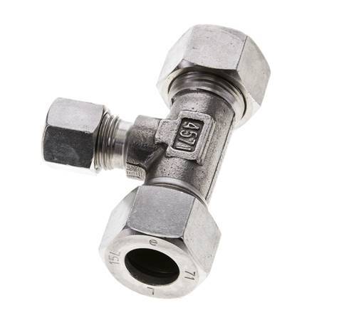 10L & 15L Stainless Steel T-Shape Tee Cutting Fitting 315 bar ISO 8434-1