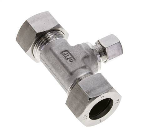 10L & 22L Stainless Steel T-Shape Tee Cutting Fitting 160 bar ISO 8434-1