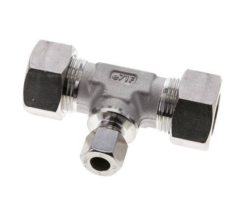 10L & 22L Stainless Steel T-Shape Tee Cutting Fitting 160 bar ISO 8434-1