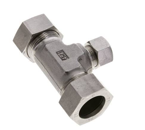 15L & 28L Stainless Steel T-Shape Tee Cutting Fitting 160 bar ISO 8434-1