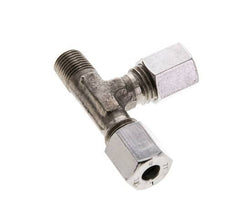 6L & M10x1 (con) Stainless Steel Right Angle Tee Cutting Fitting with Male Threads 315 bar ISO 8434-1