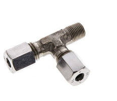 6L & M10x1 (con) Stainless Steel Right Angle Tee Cutting Fitting with Male Threads 315 bar ISO 8434-1