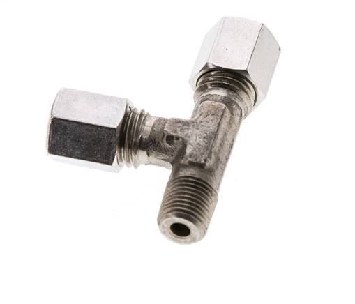 6L & M10x1 (con) RVS L-vorm Snijringkoppeling Buitendraad 315bar ISO 8434-1