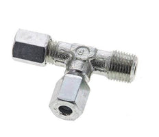 4LL & R1/8'' Zink Plated Steel Right Angle Tee Cutting Fitting with Male Threads 100 bar ISO 8434-1