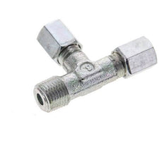 4LL & R1/8'' Zink Plated Steel Right Angle Tee Cutting Fitting with Male Threads 100 bar ISO 8434-1