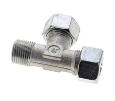 15L & R1/2'' Zink Plated Steel Right Angle Tee Cutting Fitting with Male Threads 315 bar ISO 8434-1