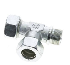 22L & G3/4'' Zink Plated Steel Right Angle Tee Cutting Fitting with Male Threads 160 bar ISO 8434-1