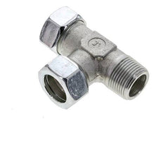 28L & G1'' Zink Plated Steel Right Angle Tee Cutting Fitting with Male Threads 160 bar ISO 8434-1