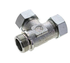 35L & G1-1/4'' Zink Plated Steel Right Angle Tee Cutting Fitting with Male Threads 160 bar ISO 8434-1