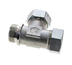 35L & G1-1/4'' Zink Plated Steel Right Angle Tee Cutting Fitting with Male Threads 160 bar ISO 8434-1