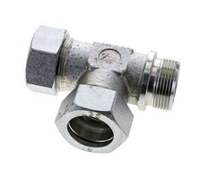 35L & G1-1/4'' Zink Plated Steel Right Angle Tee Cutting Fitting with Male Threads 160 bar ISO 8434-1