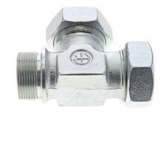 42L & G1-1/2'' Zink Plated Steel Right Angle Tee Cutting Fitting with Male Threads 160 bar ISO 8434-1