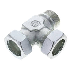 42L & G1-1/2'' Zink Plated Steel Right Angle Tee Cutting Fitting with Male Threads 160 bar ISO 8434-1